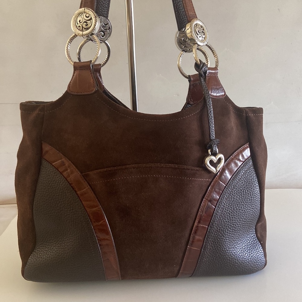 Brighton Brown Leather and Suede Bag - Picture 14 of 14